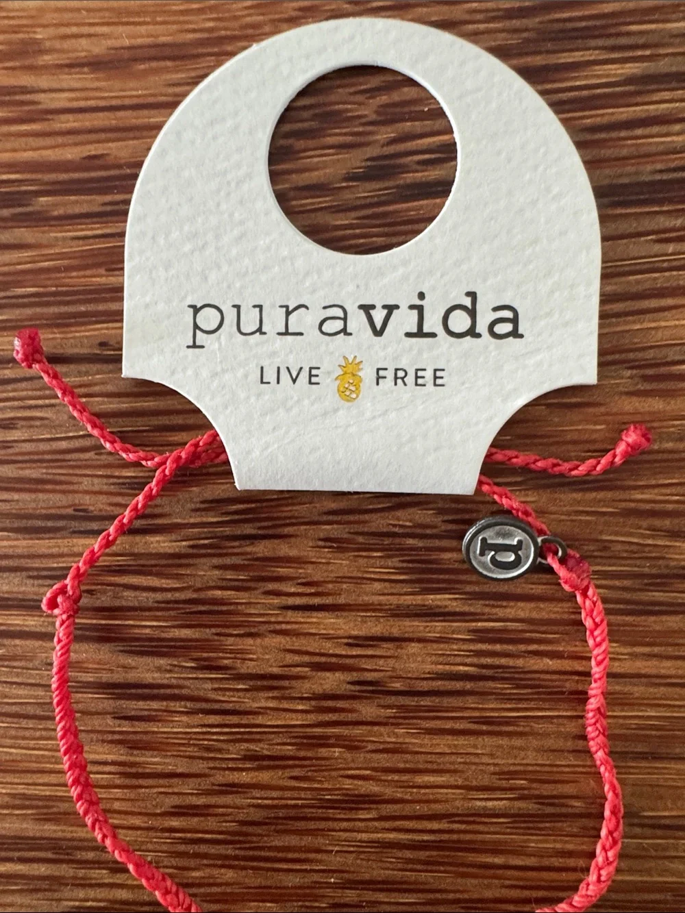 Pura Vida Coral Braided Kids Bracelet with White Rainbow Heart Charm